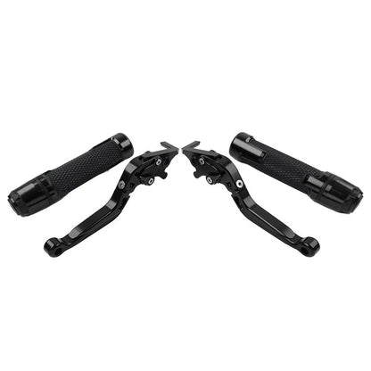 Black Extendable Brake Clutch Levers & Grips for Kawasaki Z1000 (2010-2023)