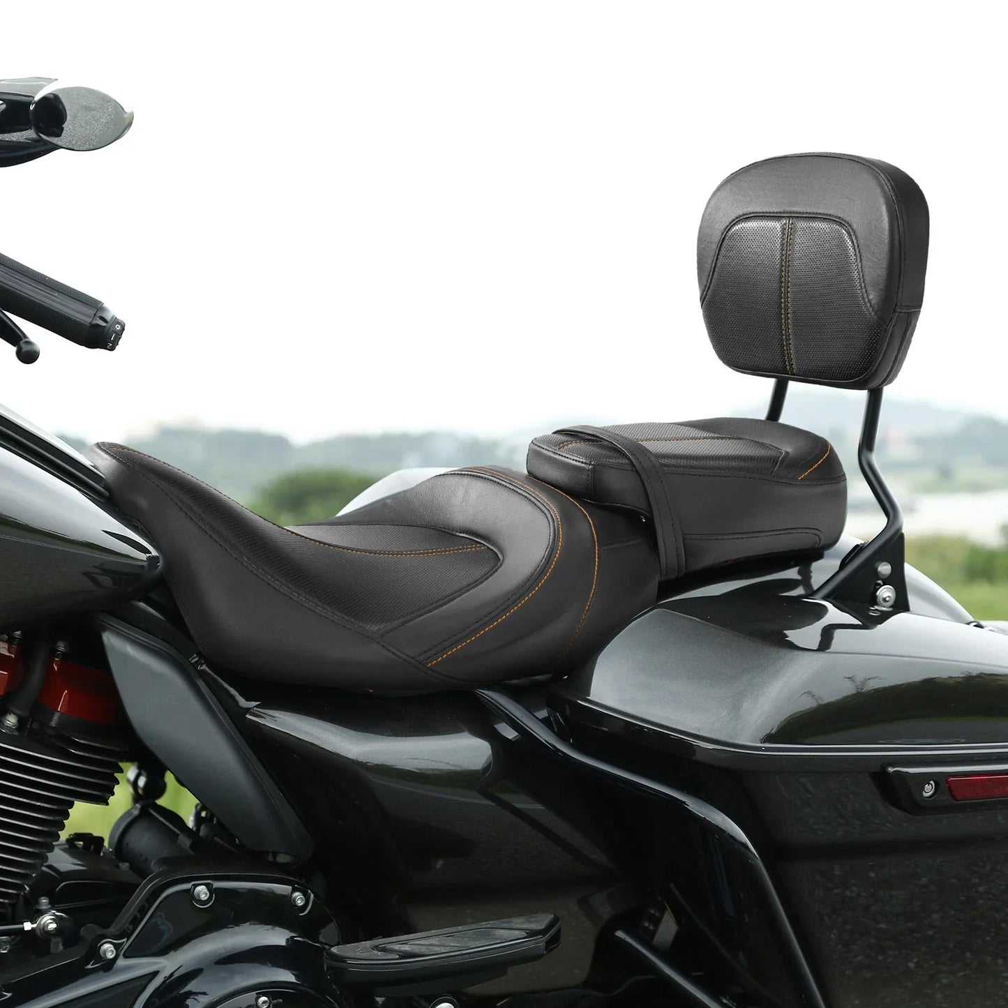Driver & Passenger Backrest Pad for Harley Road King Glide (2009-2023)