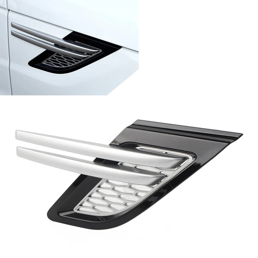 Silver Front Fender Air Vents Grill for Land Rover Range Rover Sport (14-17)
