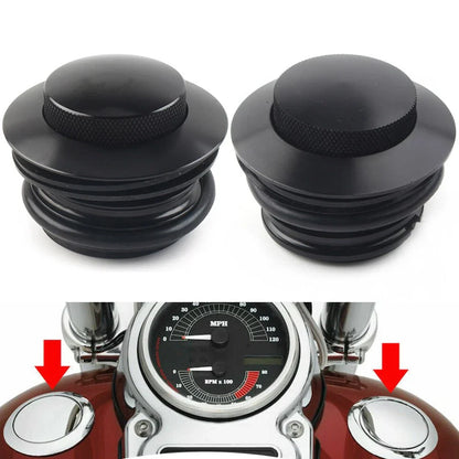 Vented Fuel Tank Cover for Harley - Left & Right Thread Pop Up Gas Cap