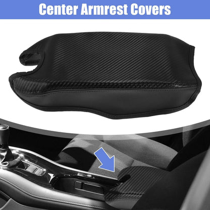 Auto Armrest Protective Cover Pad for Honda HR-V (2016-2021) Carbon Fiber