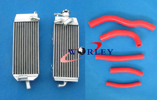 Aluminum Radiator & Yellow Silicone Hose for Suzuki RM125 (1998-2000)