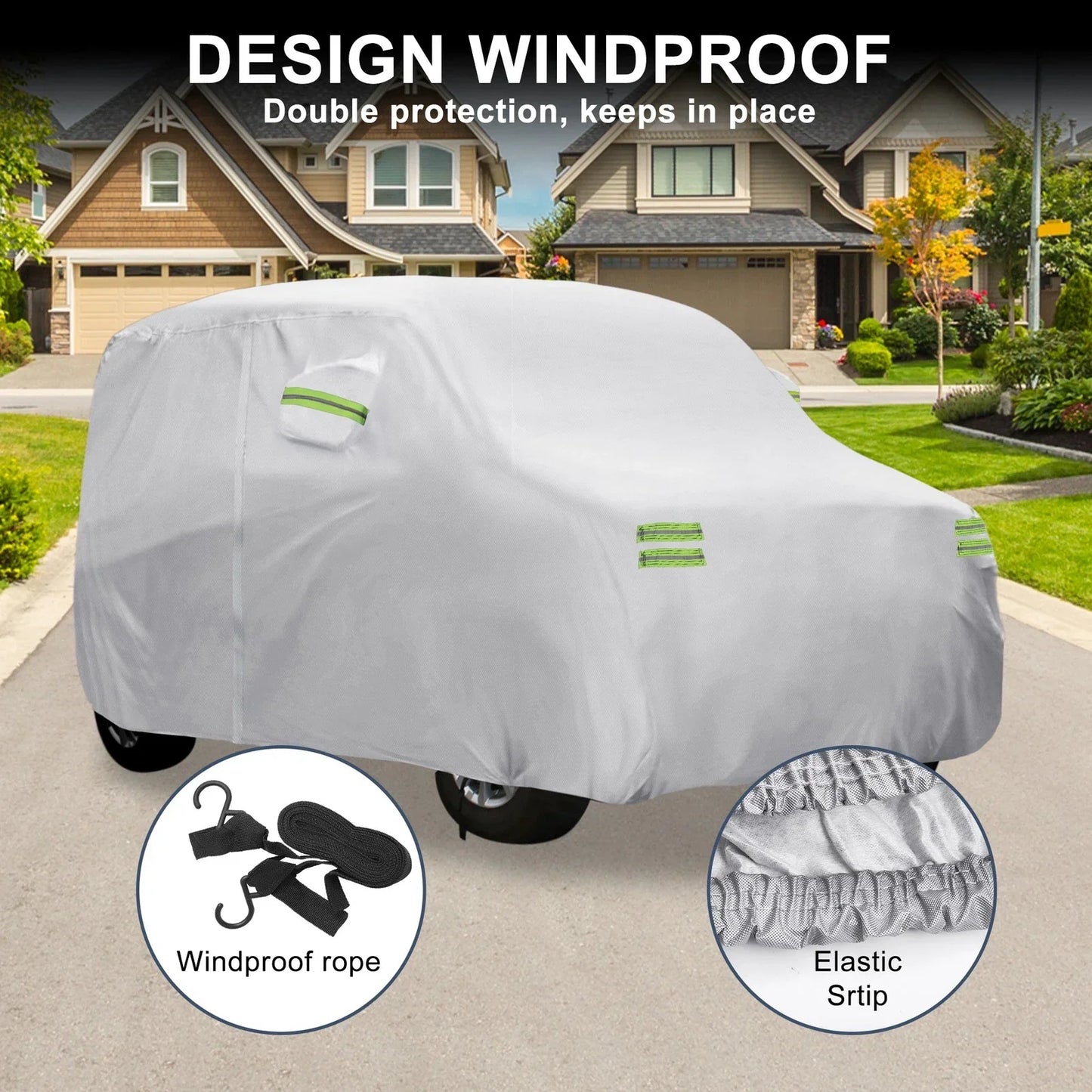 Waterproof Car Cover for Honda N-BOX Silver Tone 350x148x165cm (2012-2020)