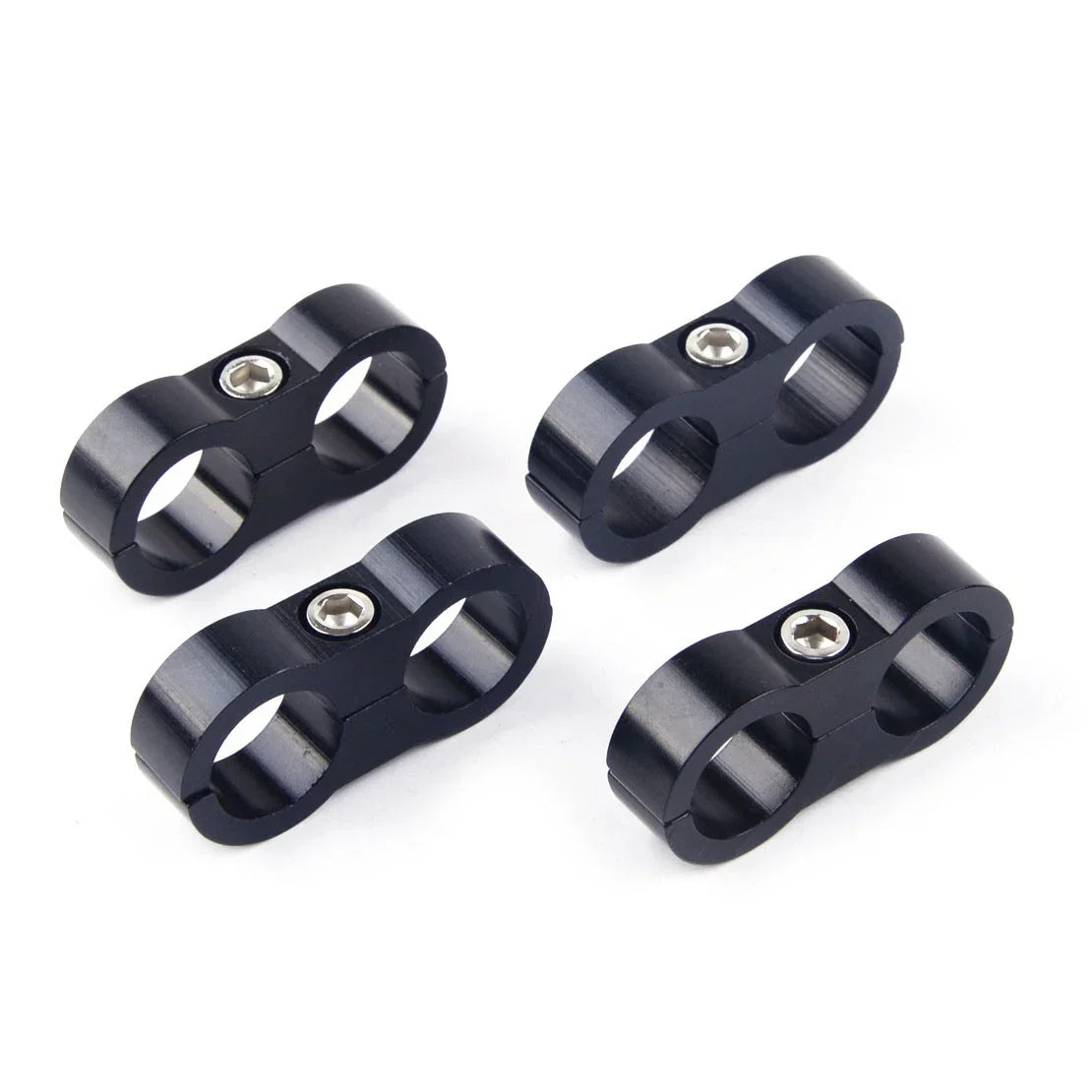 Braided AN10 Separator Clamp 4x Alloy Blue/Black