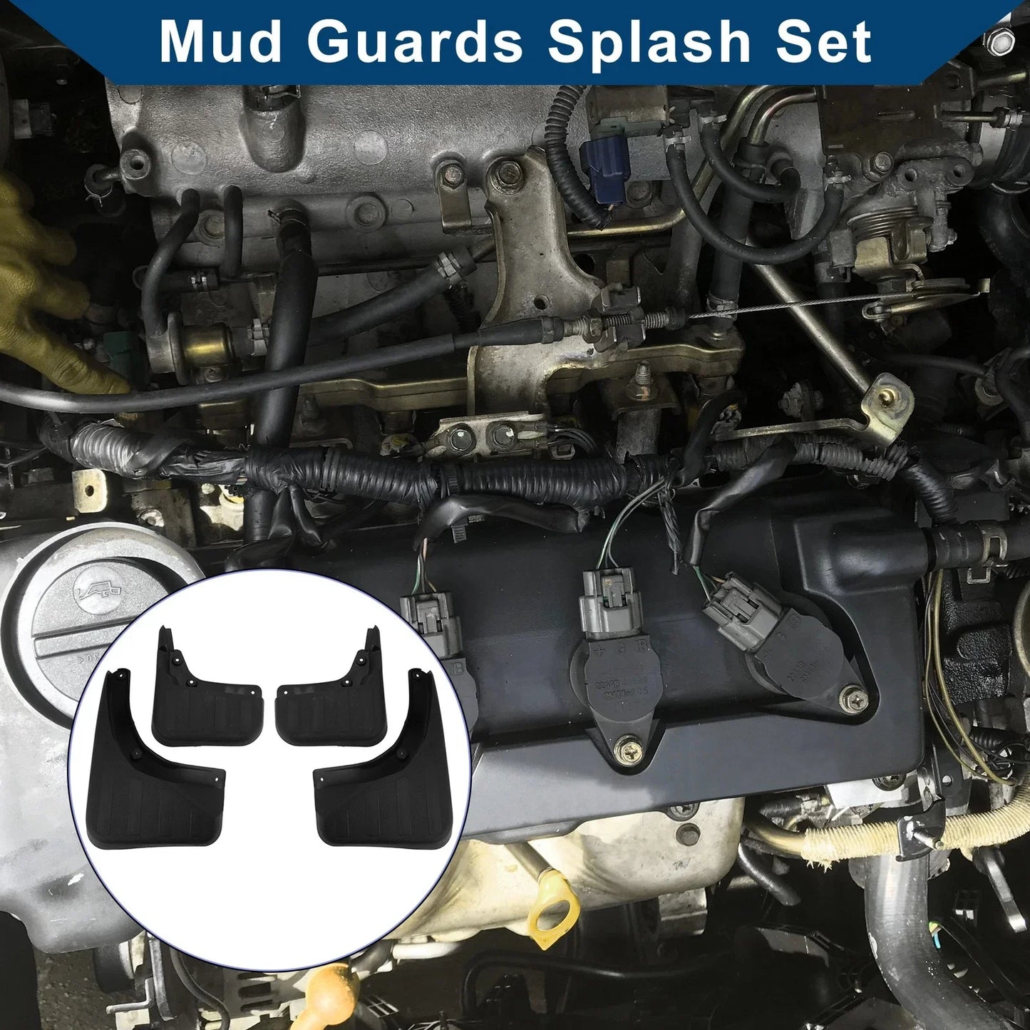 Mud Flaps Splash Guards for Mercedes-Benz GLK260 (2008-2013)