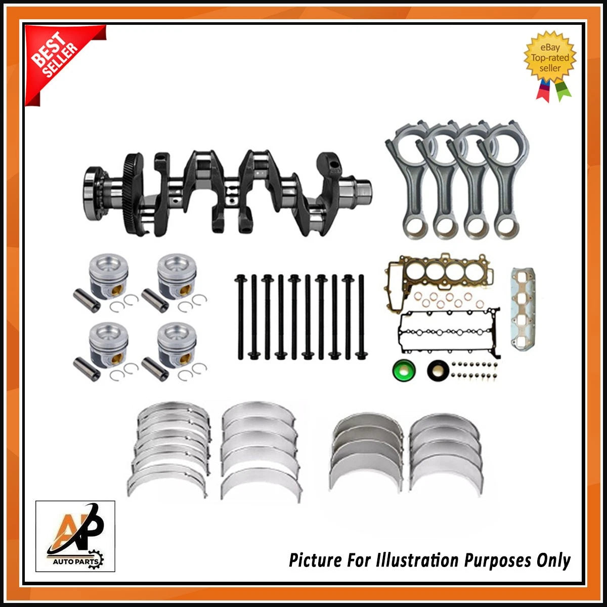 Engine Rebuild Kit with Forged Crankshaft for Land Rover 2.0 TD4 (2015–2019)