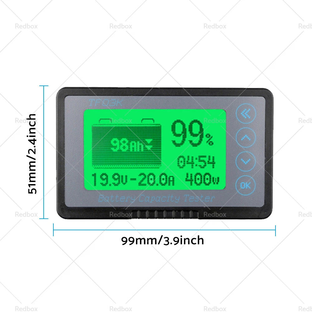 350A MAX 500A LCD Alarm Tester Battery Monitor for Caravan
