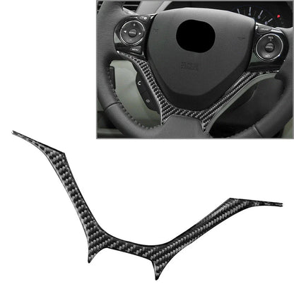 Carbon Fiber Steering Wheel Cover Trim for Honda Civic (2012-2015)