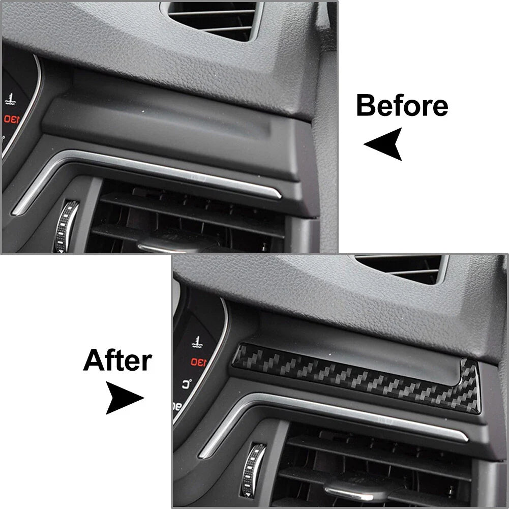 Carbon Fiber Navigation Frame Cover Trim for Audi A4 A5 S4 S5 RS4 RS5 (2009-2023)