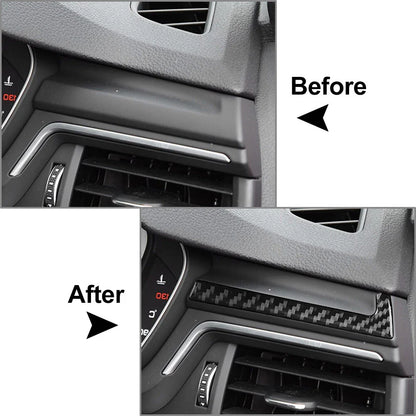 Carbon Fiber Navigation Frame Cover Trim for Audi A4 A5 S4 S5 RS4 RS5 (2009-2023)