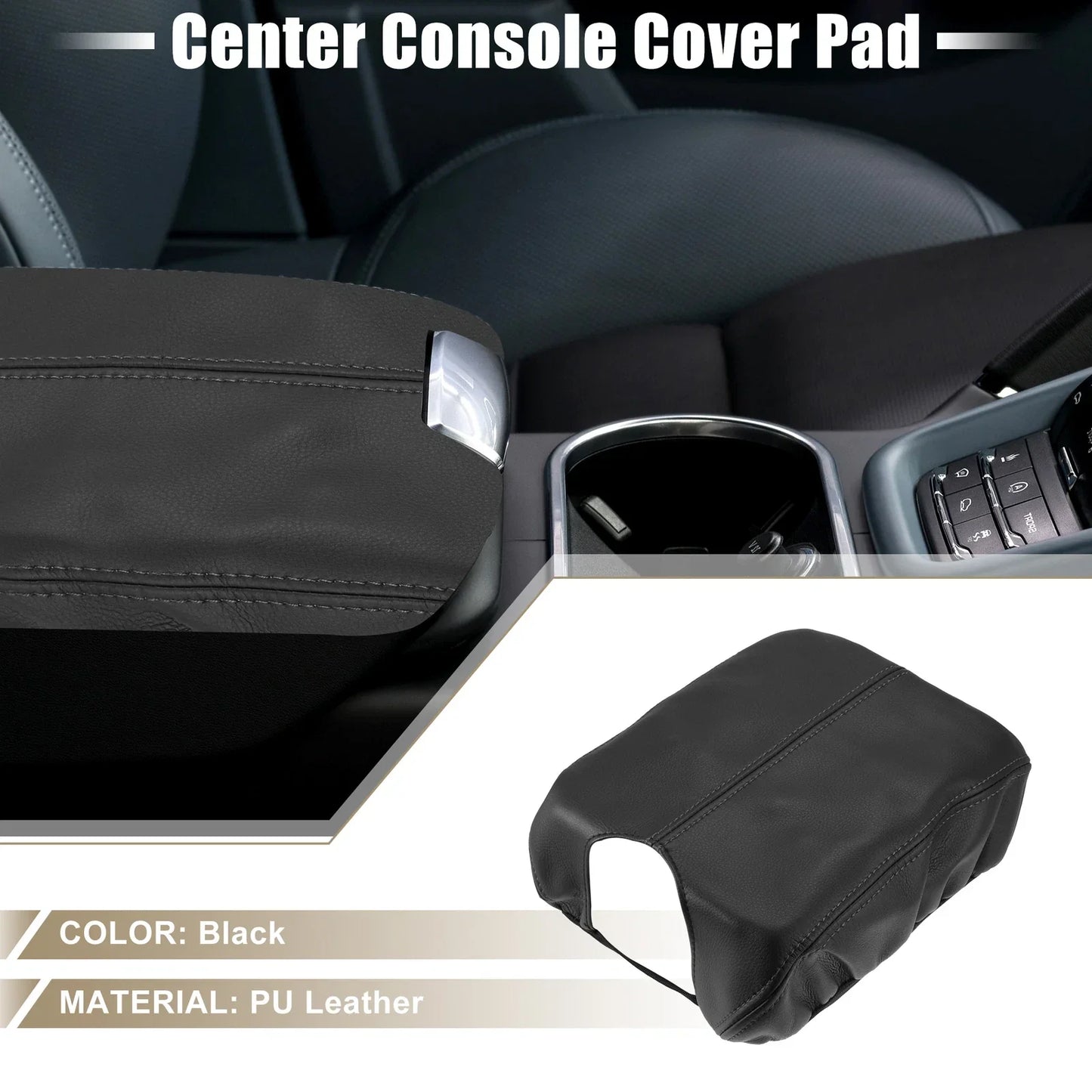 Car Center Console Armrest Cover for Honda Accord (2008-2012) Black
