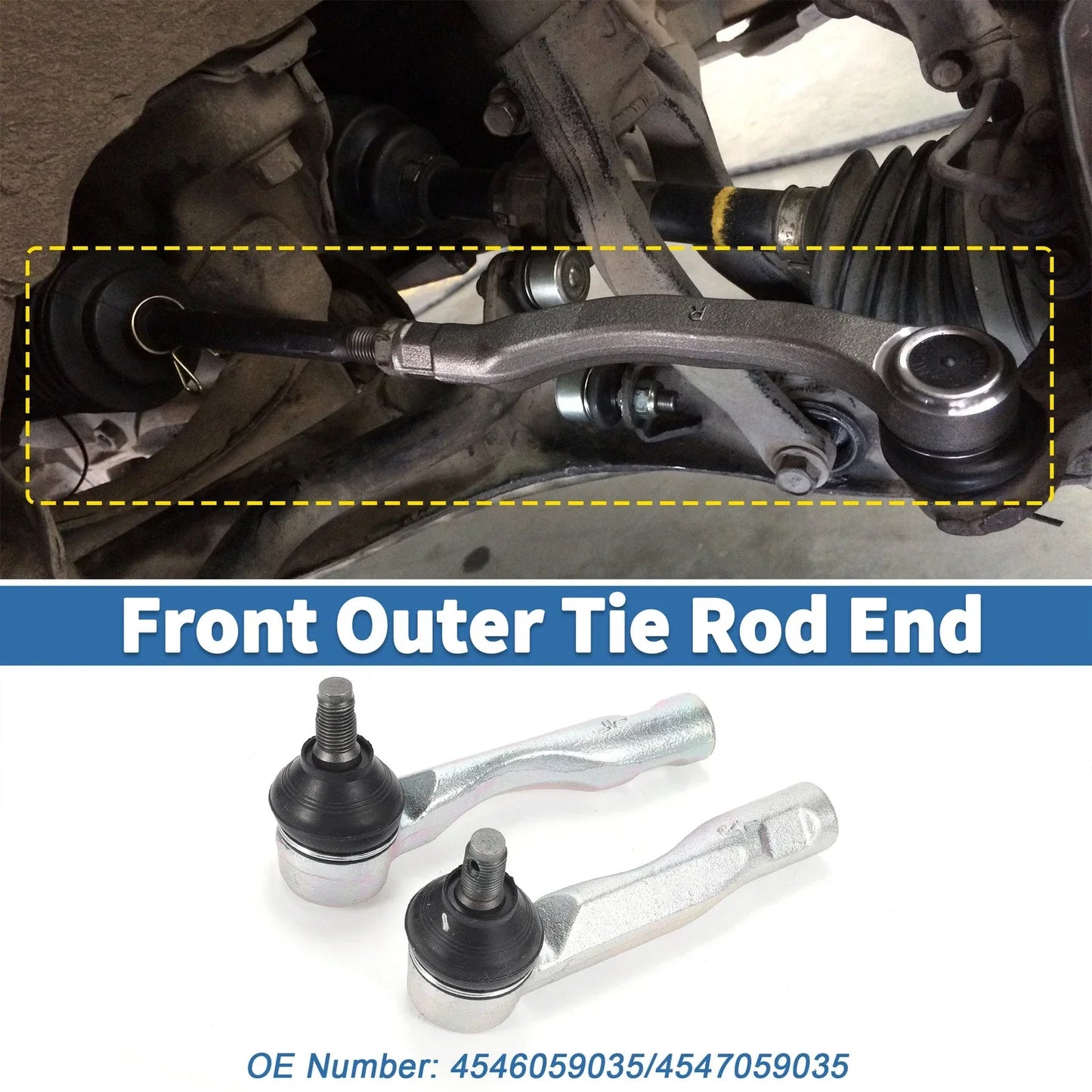 2 x Front Outer Tie Rod Ends for Lexus IS300 (2001-2005)