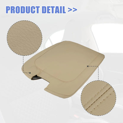Dodge Ram Console Lid Armrest Cover Microfiber Leather Beige (2013-2018)