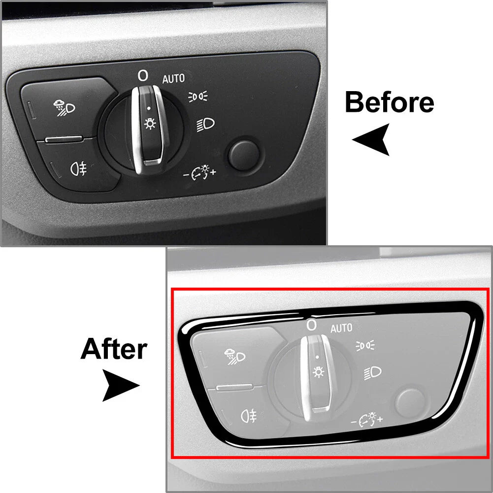 Headlight Switch Button Panel Cover Trim for Audi A4 A5 S4 RS4 Q5 Q7 SQ5 (2017-2023)