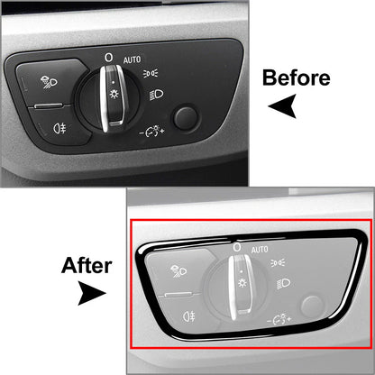 Headlight Switch Button Panel Cover Trim for Audi A4 A5 S4 RS4 Q5 Q7 SQ5 (2017-2023)