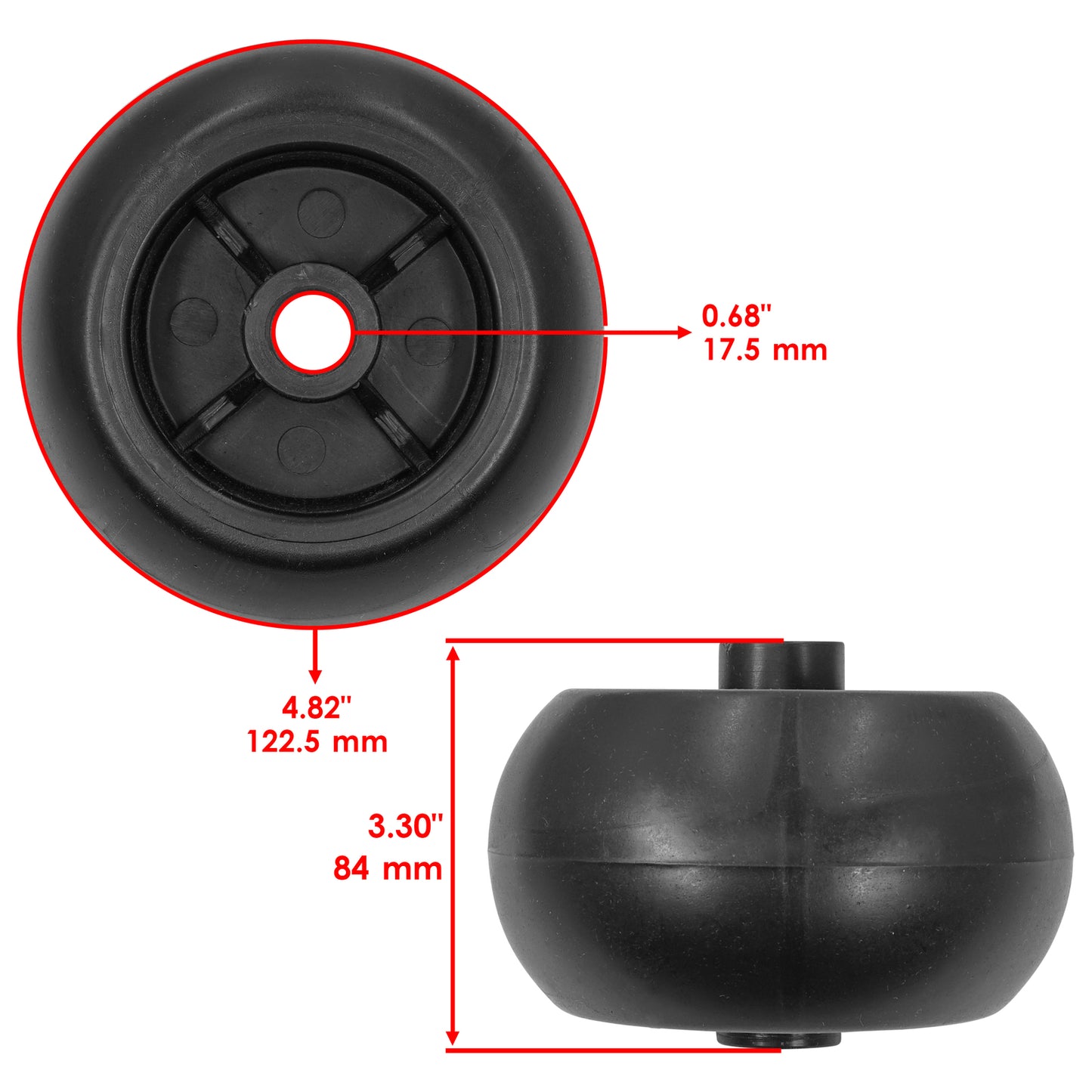 Deck Roller Wheels Replacement for Dixie Chopper Magnum 2244 2250 (2000–2000)