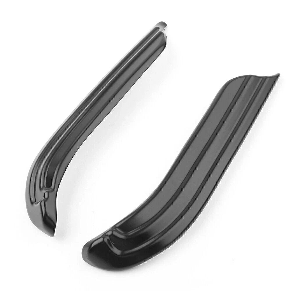 Black Louvered Swingarm Covers for Harley Touring Dresser (2009-2020)