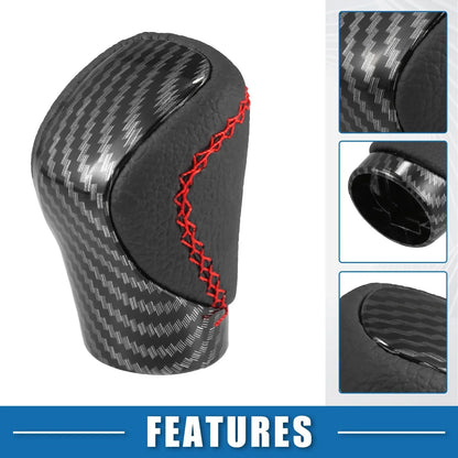 Gear Shift Knob for Lexus ES300h Carbon Fiber Black Faux Leather (2013-2018)