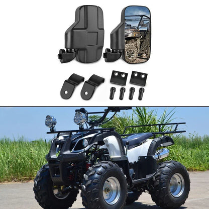 Rear View Mirrors Black Adjustable UTV for Polaris