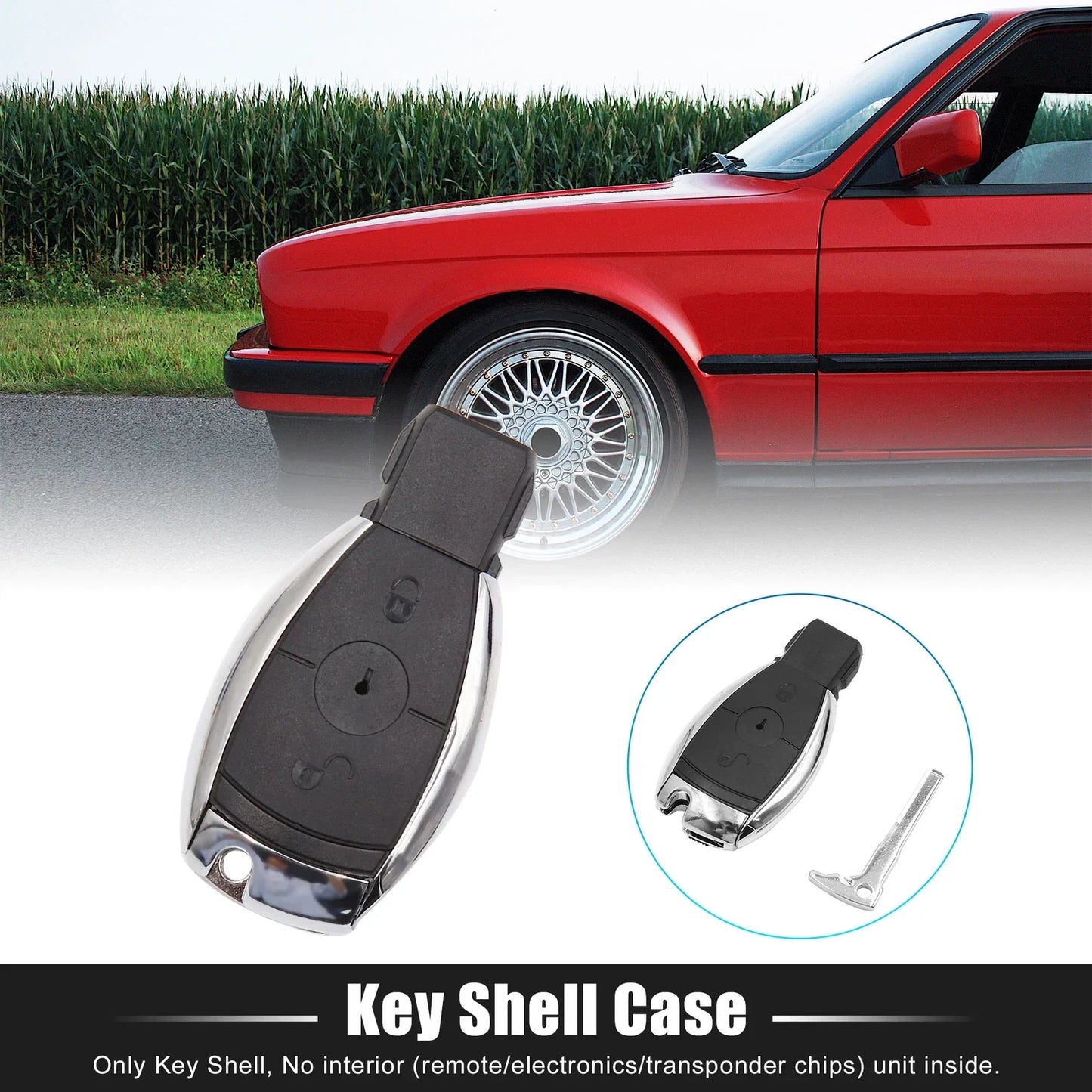Key Fob Shell Case for Mercedes Benz 2005-2008 2 x Button Replacement