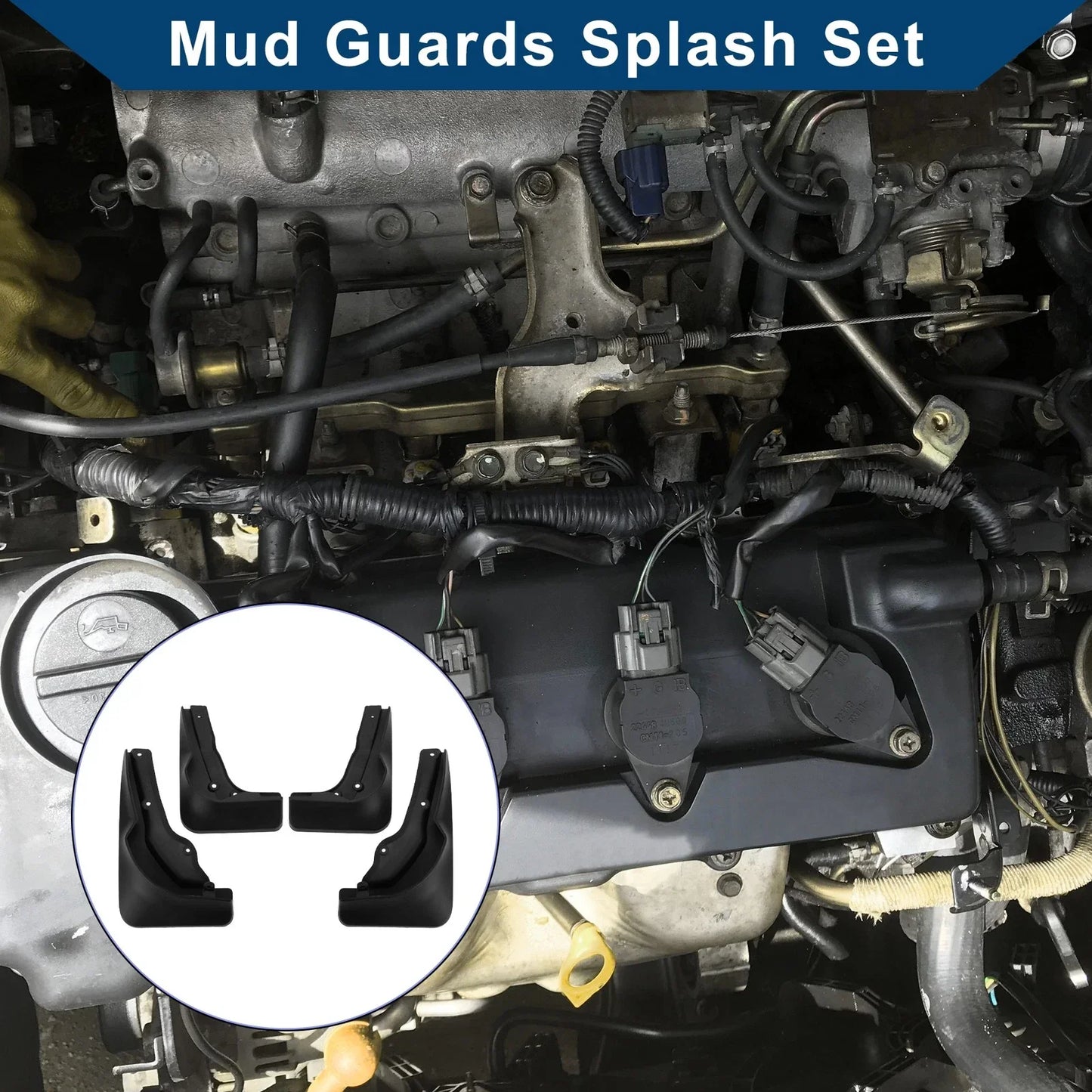 Mud Flaps Splash Guards 1 Set for Mercedes-Benz C-Class Sport (2013-2015)
