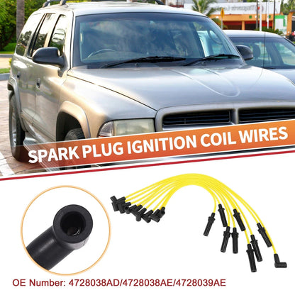 9 x Spark Plug Wire Ignition Coil Cables for Dodge B150 (1992-1994)