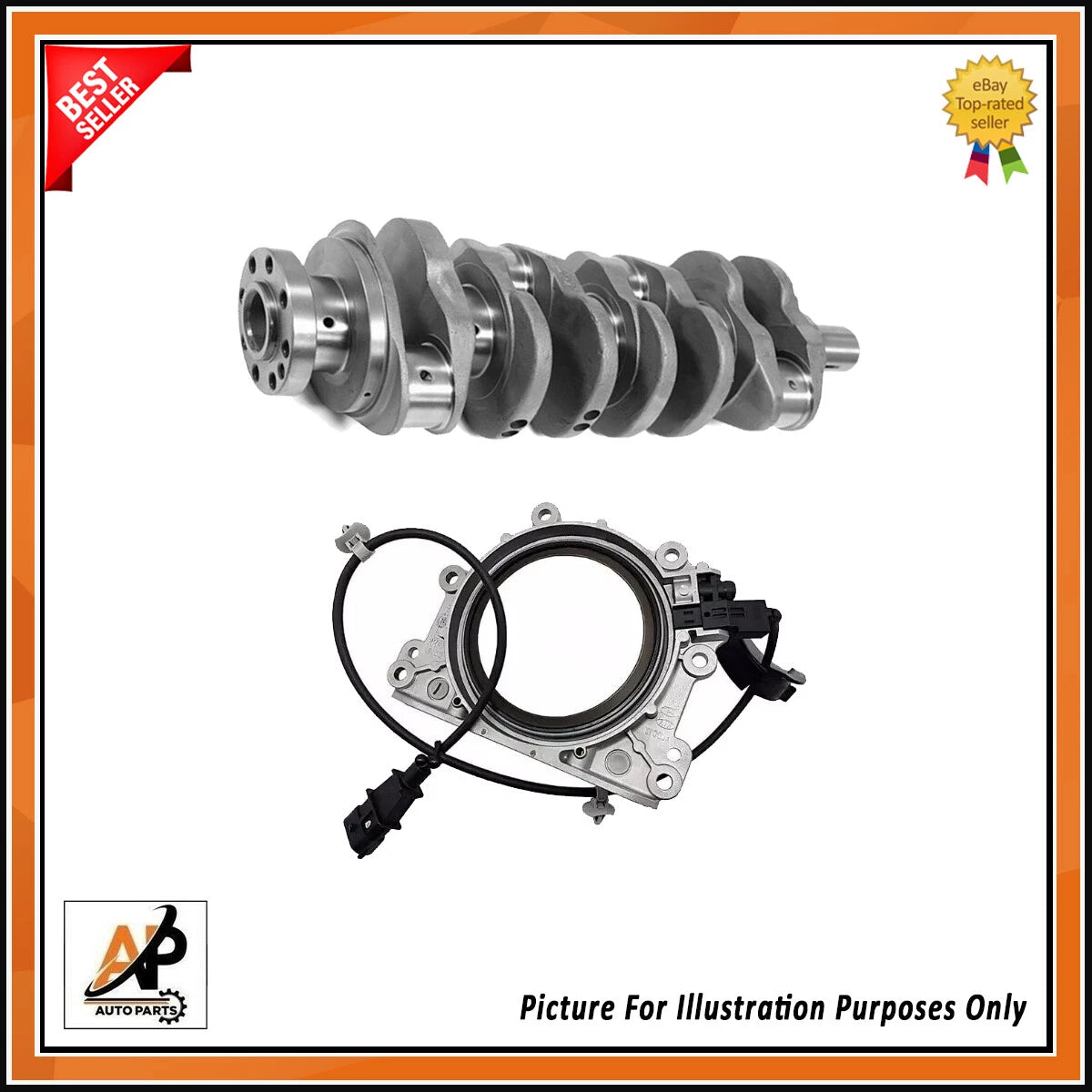 Crankshaft with Shaft Seal Alloy Steel Replacement for Hyundai Kia 2.2L D4HB (2012–2019)