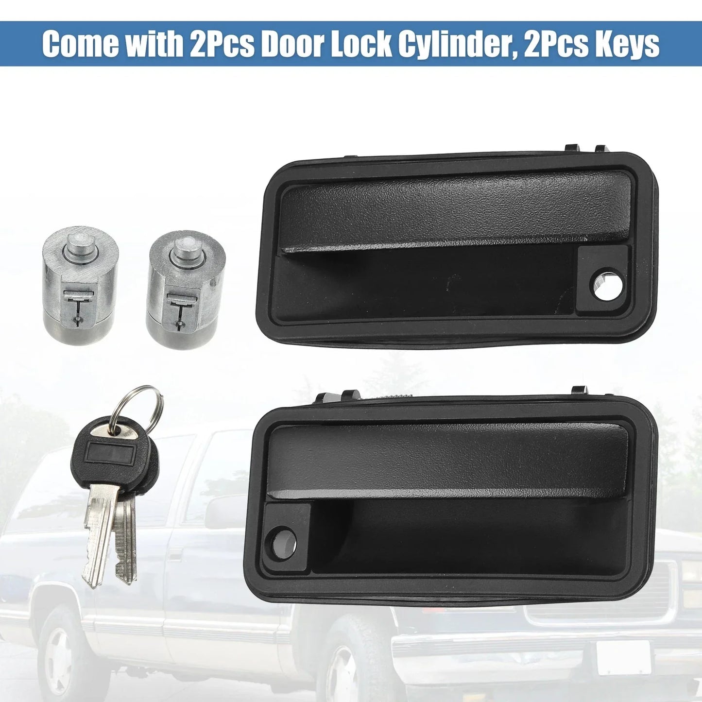 Exterior Door Handle Lock Cylinder w/ Keys for Chevrolet GMC (2000-2006)
