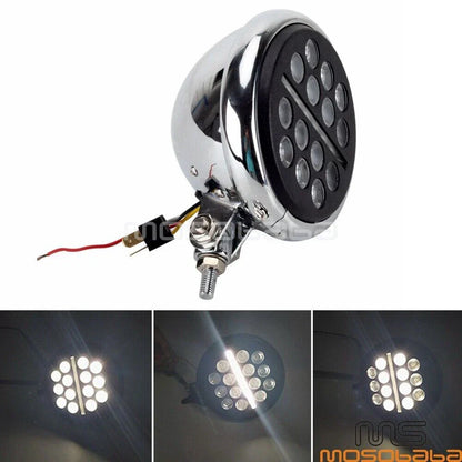 5.75'' LED Headlight DRL Lights Chrome Bucket for Harley Softail