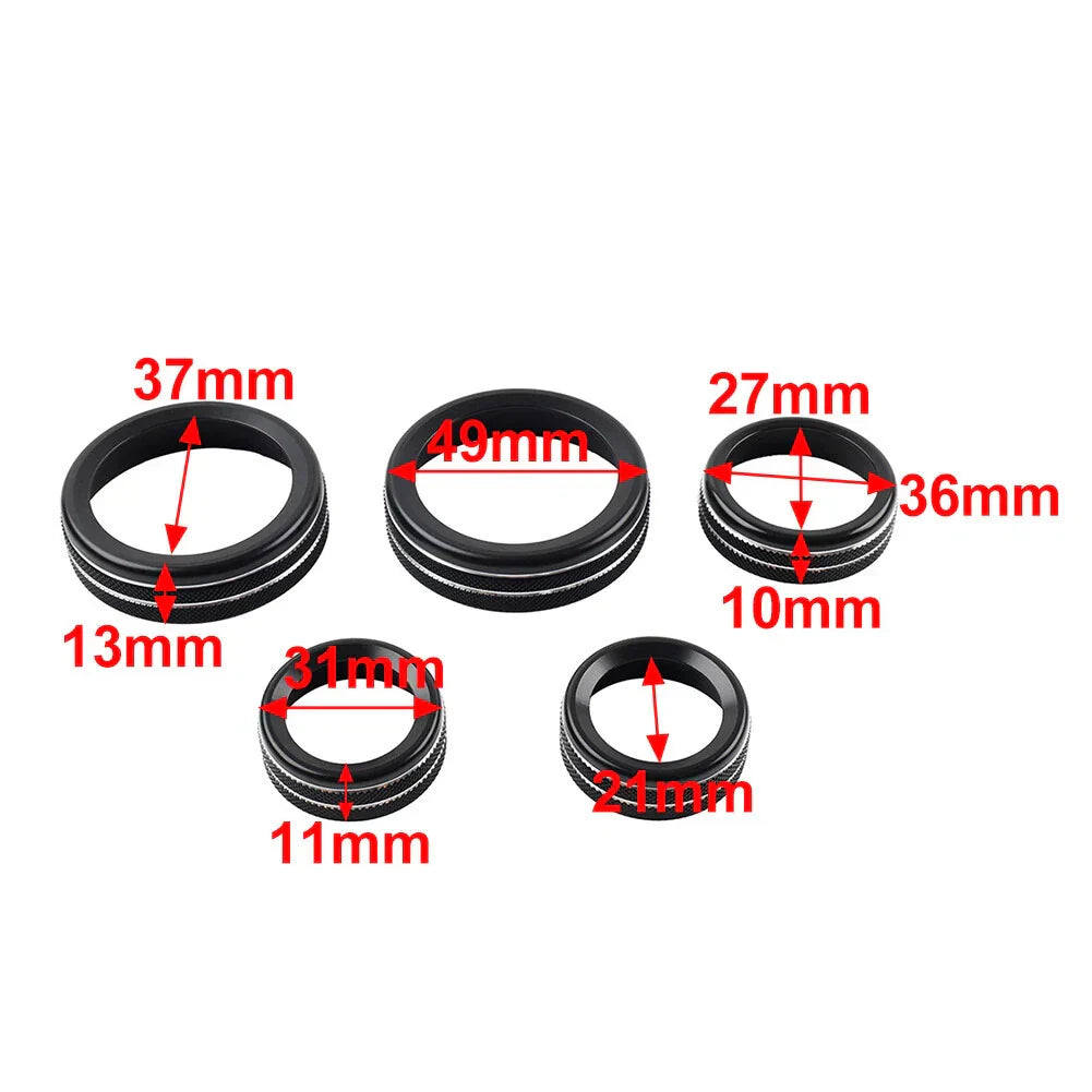 AC Headlight Switch Knob Ring for Ford Maverick (2022-2023) Black