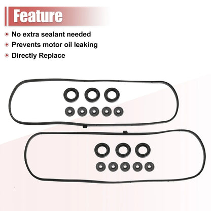 Engine Valve Cover Gasket Set for Honda Accord Odyssey Pilot (2003-2017)
