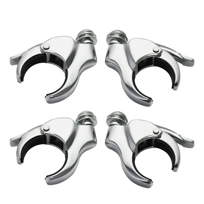 4 x 49mm Windshield Clamps for Harley Fat Bob FXLR (2018-2025) Chrome