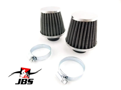 Hi Flow 35mm Chrome Pod Air Filters for Suzuki GT200XS