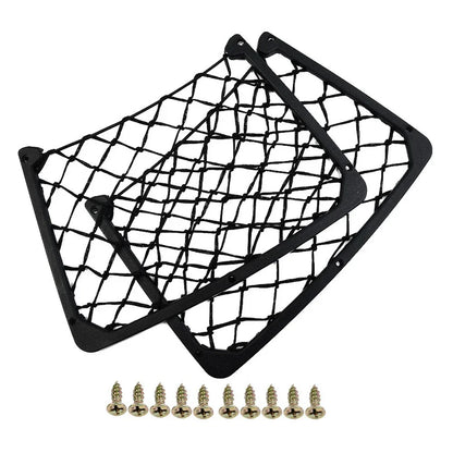 2x Car Large Storage Net Plastic Phone Magazine Holder Elastic-Mesh Bag for Car