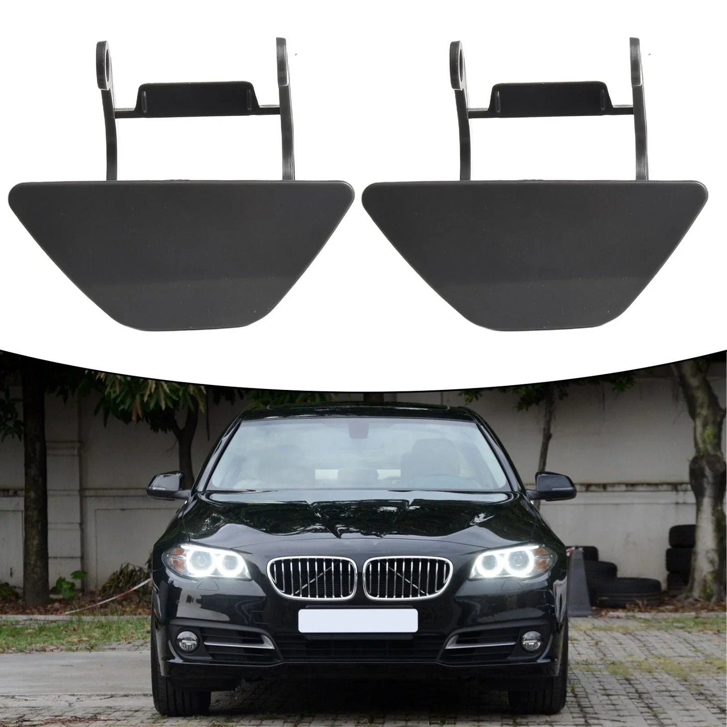 2 x Pair of Front Headlamp Washer Covers for 535i F10 F18 (2014–2016)