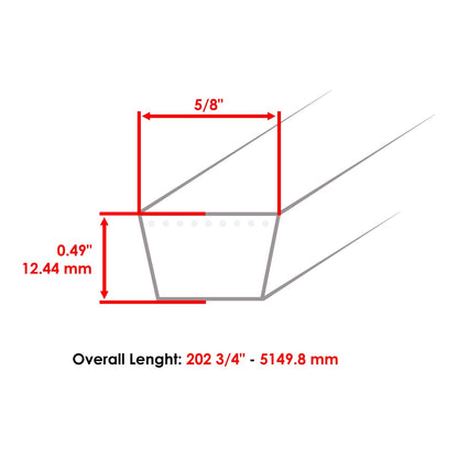 Deck Belt Replacement for Ferris Briggs & Stratton Snapper (OEM Style)