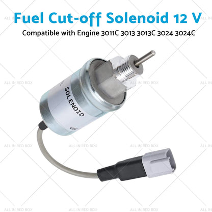 Fuel Cut-off Solenoid 12V for Engine 3024C, 3011C, 3013, 3013C, 3024