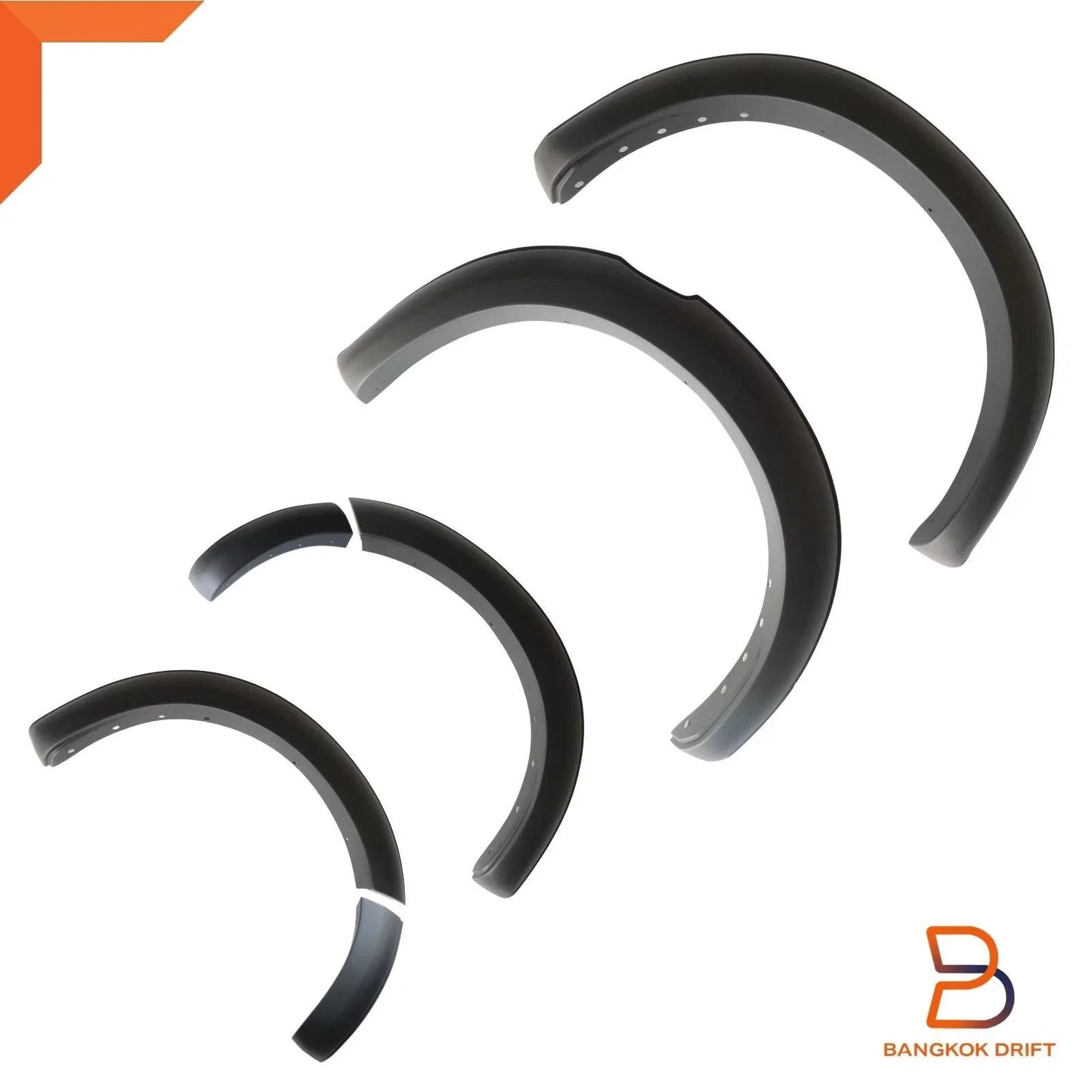 Smooth Matte Black Fender Flare Arch for Ford Ranger Wildtrak (2022-2023)