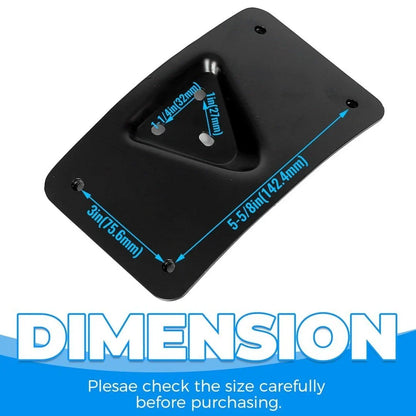 Black Curved Laydown License Plate Mount Bracket for Harley