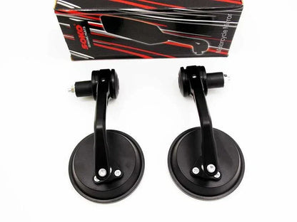 7/8" Black Round Universal Soko Handlebar End Mirrors for Motorcycle Rear View