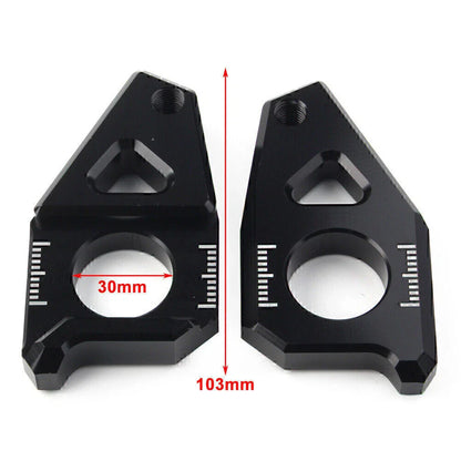 Yamaha YZF FZ8 FZ1 TMAX Gold Motorcycle Axle Spindle Chain Adjuster Blocks