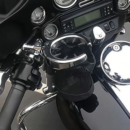 Universal 1.25" Handlebar Crash Bar Drink Cup Holder for Harley Softail Dyna