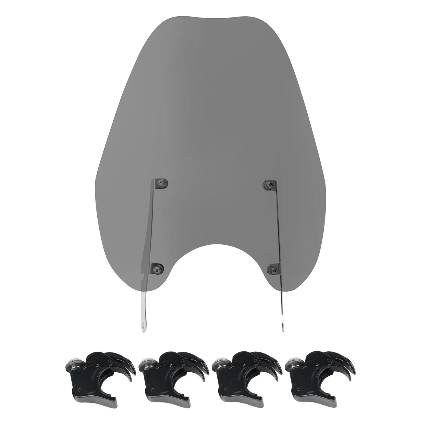 Smoke Windshield & 39mm Quick Release Clamps for Harley Sportster (1988-2022)