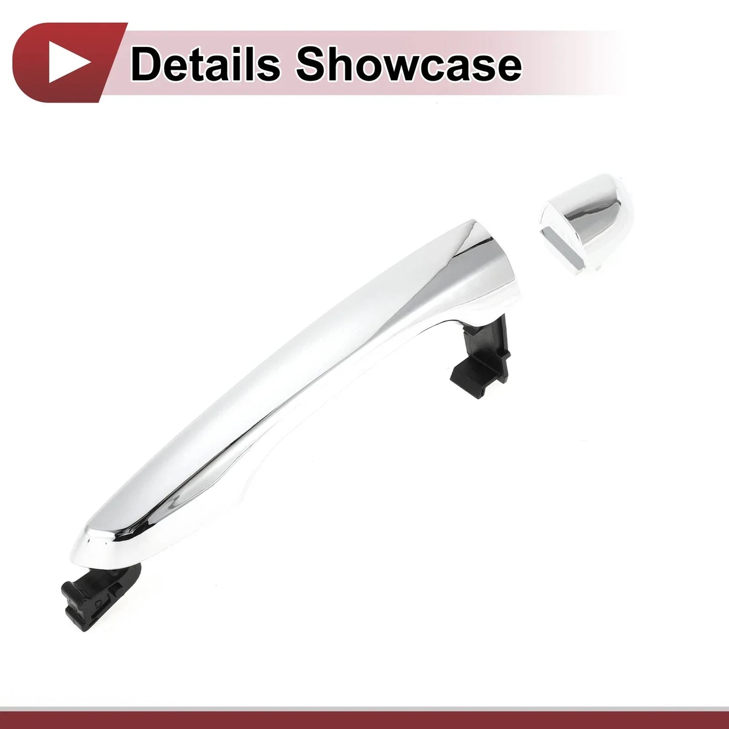 Car Door Handle Grip for Hyundai Elantra Rear Left (2020) Silver Tone