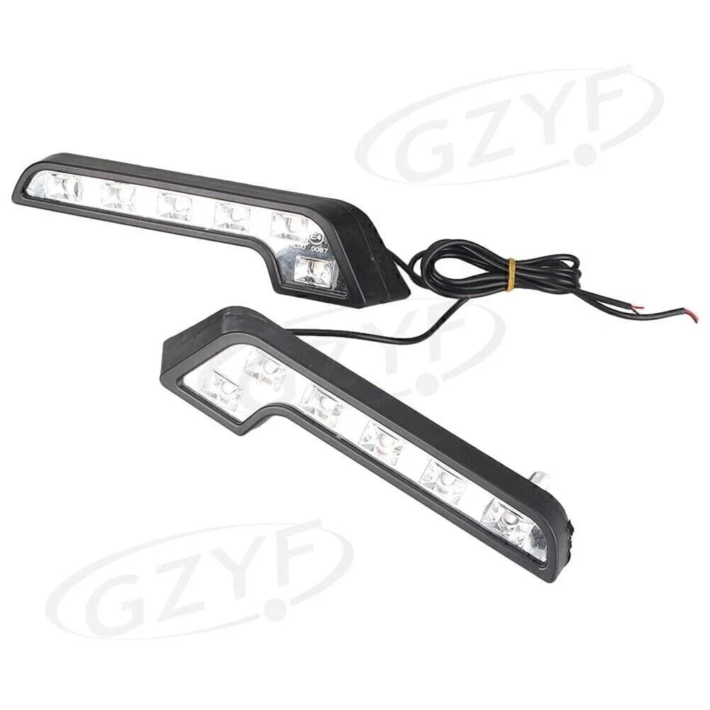 6-LED Daytime Running Lights Universal Euro Style 7-Tube Pair