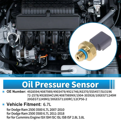 Engine Oil Pressure Sensor for Dodge Ram 2500 3500 6.7L (2010-2023)