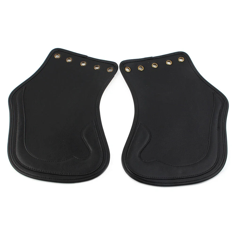 Black Leather Heat Saddle Shield Deflector for Harley Sportster