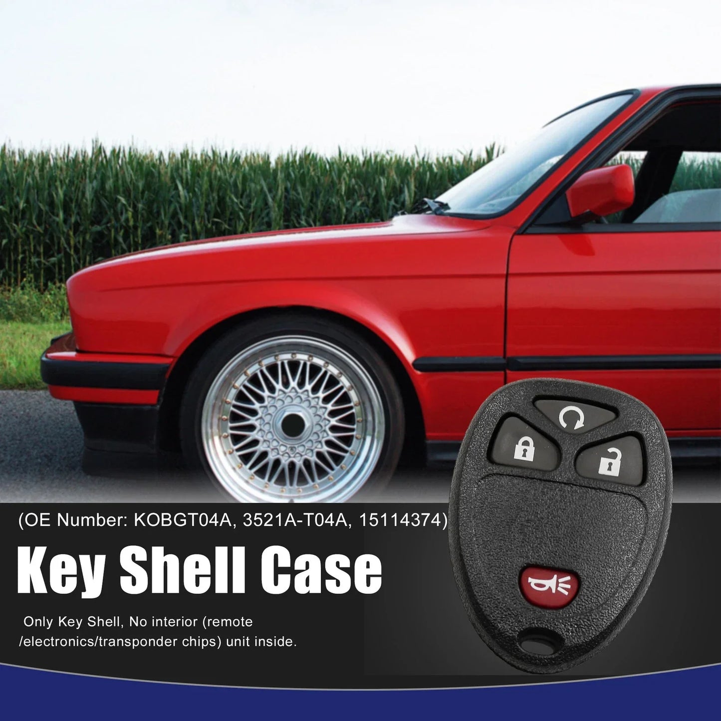 Car Key Fob Shell Case for Chevrolet HHR (2006-2011) 4 Button