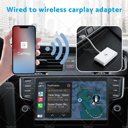 Wireless USB CarPlay Adapter for Apple iOS Auto Navigation