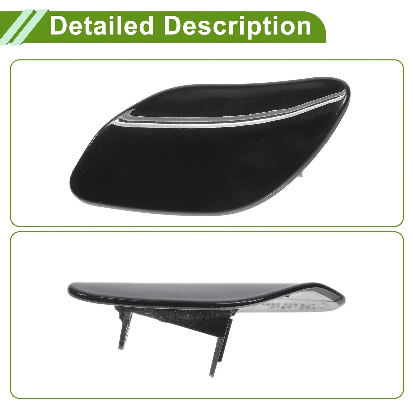 Washer Nozzle Cover Cap for Porsche Cayenne Turbo (2003-2010) Black